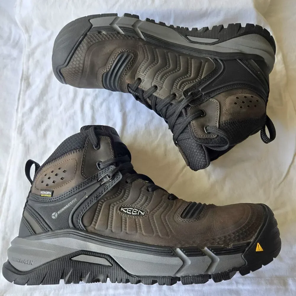 Keen Kansas City Mid Men's Carbon Fiber Toe Waterproof Work Boots Brown Size 12